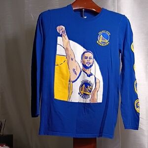Fanatics Blue Golden State‎ Warriors Long Sleeve Tee Size S(Boy)